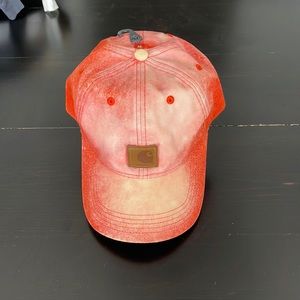 Reverse bleached carhartt hat